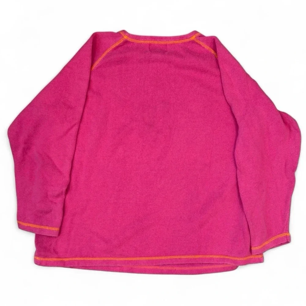 Vintage Quacker Factory Pink Penguin Knit Sweatshirt Women's Size 2X Cottage Y2K